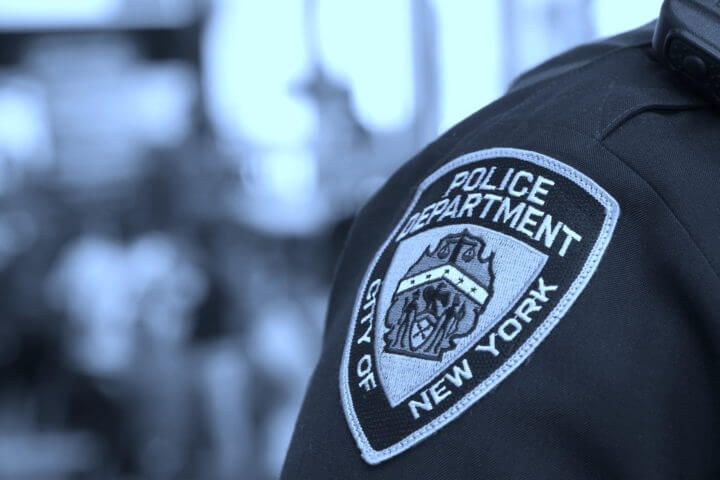 blue police shield